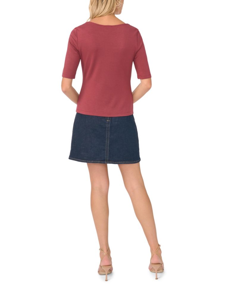 Women's Square Neck 3/4-Sleeve T-Shirt
