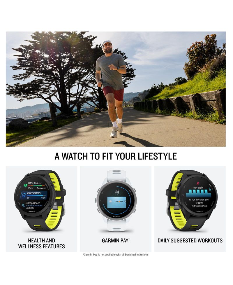 Forerunner 170 GPS Running Heart Rate Smartwatch, Silicone, 43mm