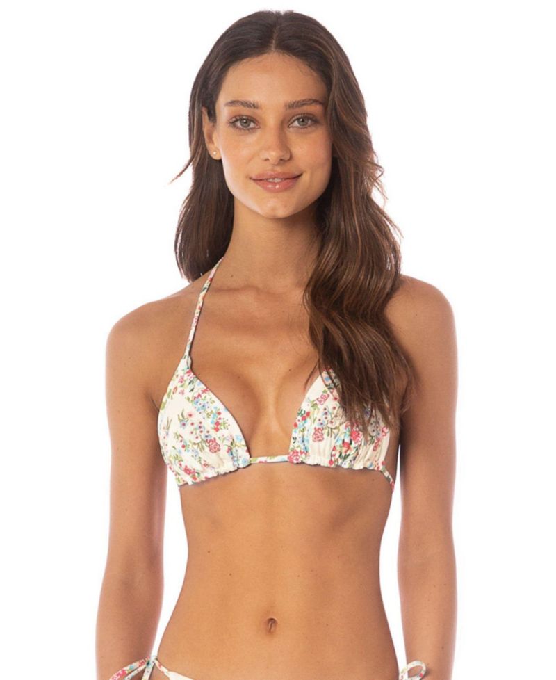 Women's Love in Bloom Alana Reversible Triangle Adjustable Straps Bikini Top