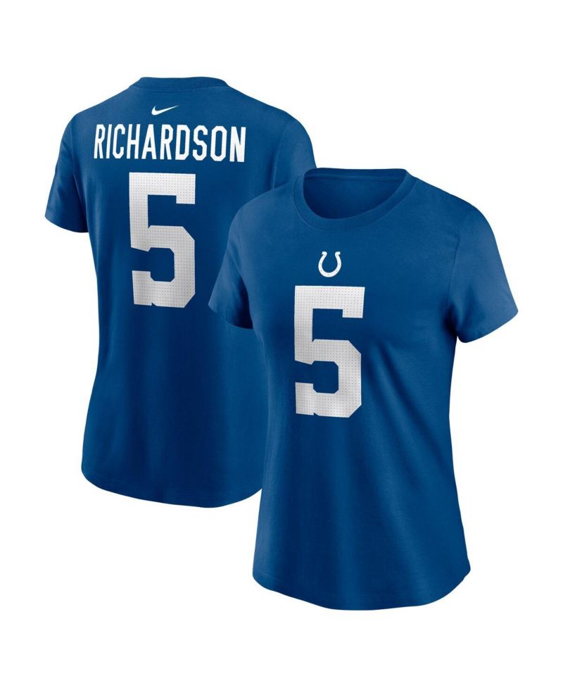 Women's Anthony Richardson Royal Indianapolis Colts 2023 NFL Draft First Round Pick Player Name and Number T-shirt