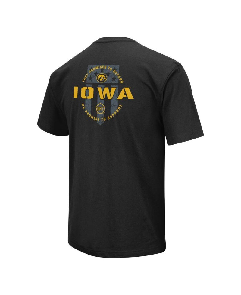 Men's Black Iowa Hawkeyes OHT Military-Inspired Appreciation T-shirt