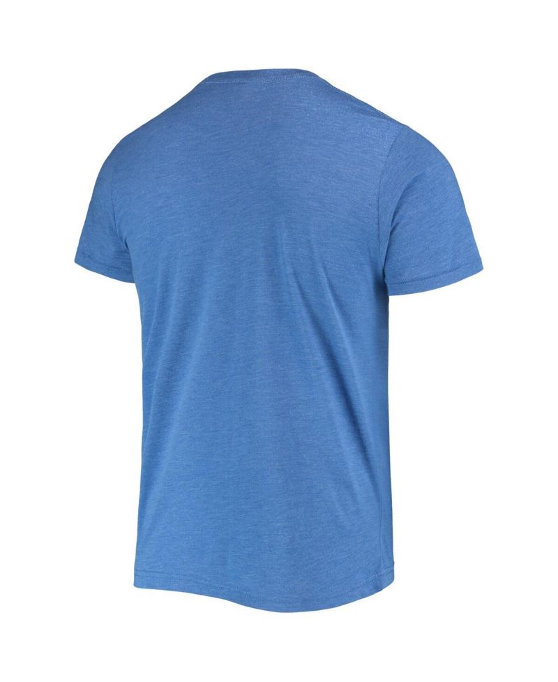 Men's Royal Texas Rangers Hand-Drawn Logo Tri-Blend T-shirt