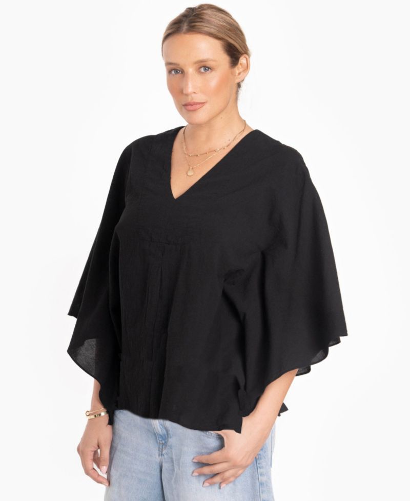 Women's Ocean+Main Butterfly Sleeve Cotton Caftan Top