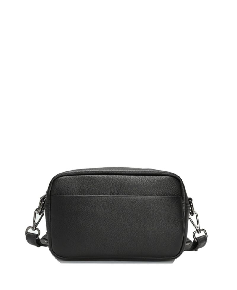 Avery Pebble Leather Camera Bag Structured Crossbody Purse with Wide Strap