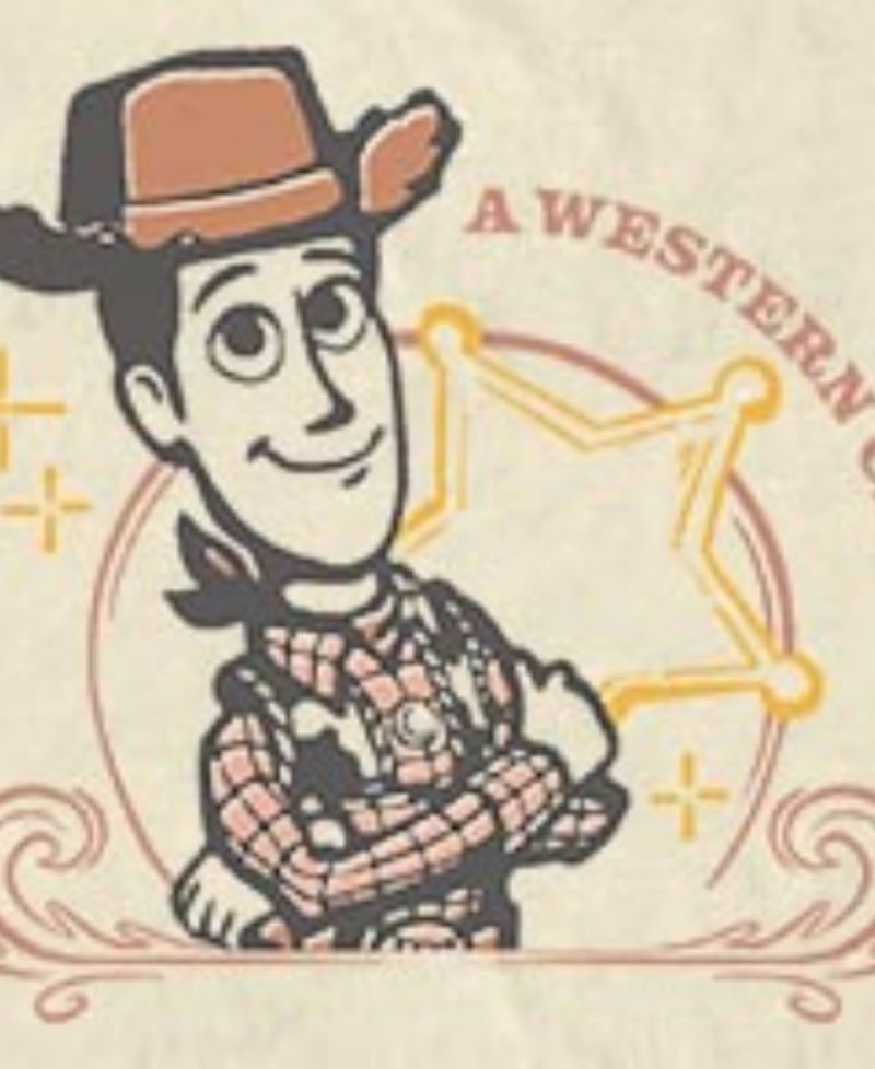 Men's Disney Pixar Toy Story Woody Awesome Deputy Vintage Graphic T-Shirt
