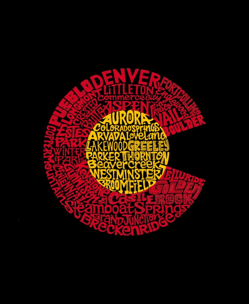 Plus Size Colorado Word Art V-Neck T-Shirt