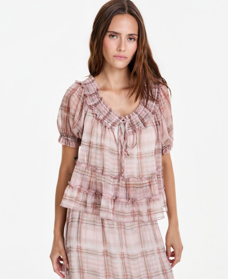 Petite Scoop Neck Short-Sleeve Top
