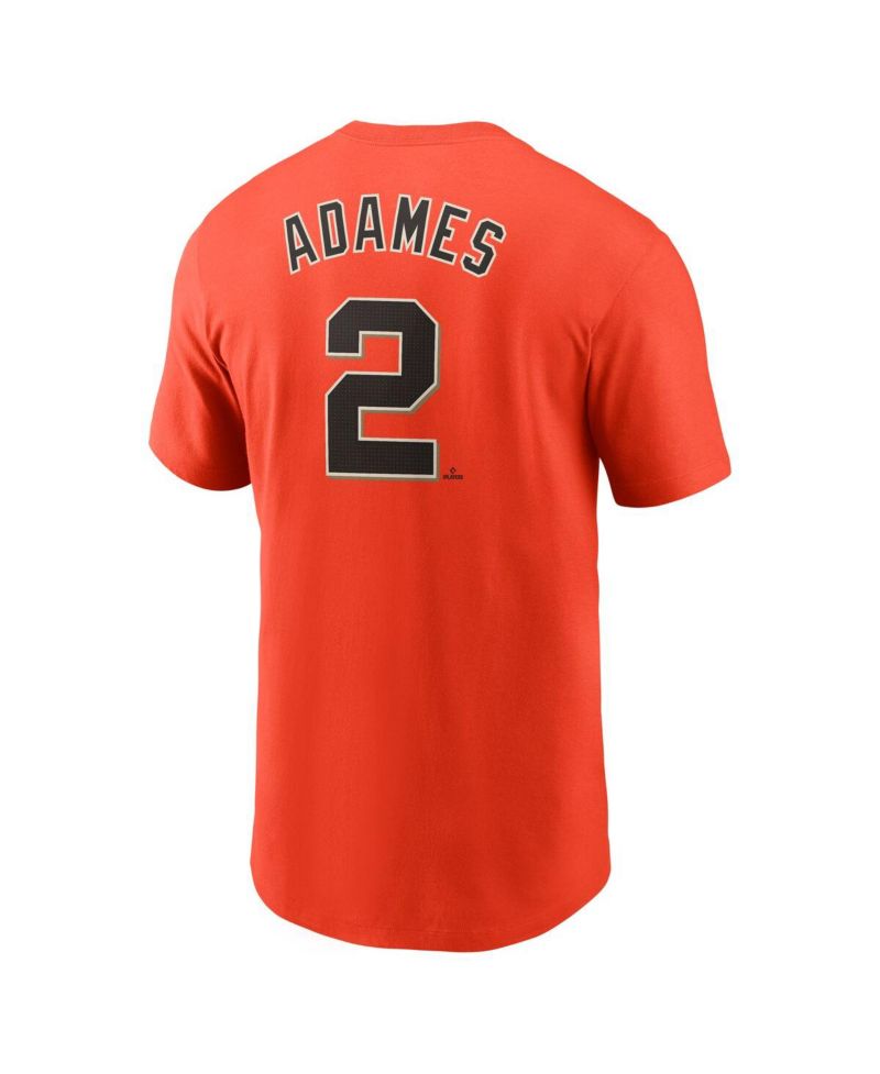 Men's Willy Adames Orange San Francisco Giants Fuse Name & Number T-Shirt