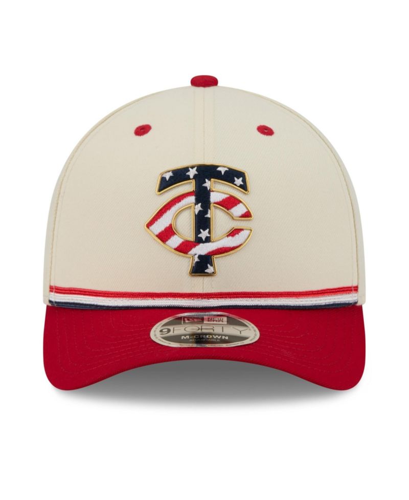 Big Boys and Girls Cream/Red Minnesota Twins USA 250 9FORTY M-Crown Adjustable Hat