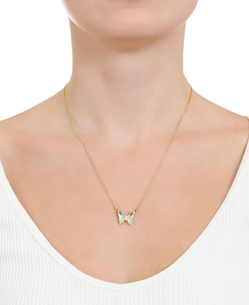 Women's Crystal Butterfly Necklace