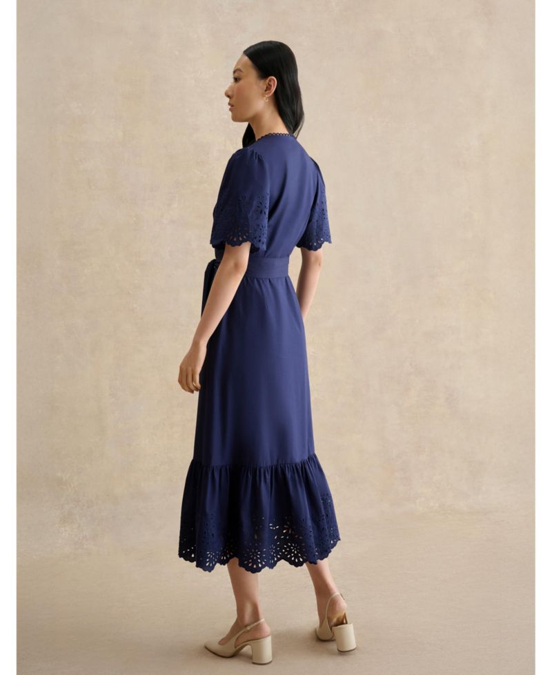 Women's Meghan Broderie Cutwork Midi Dress