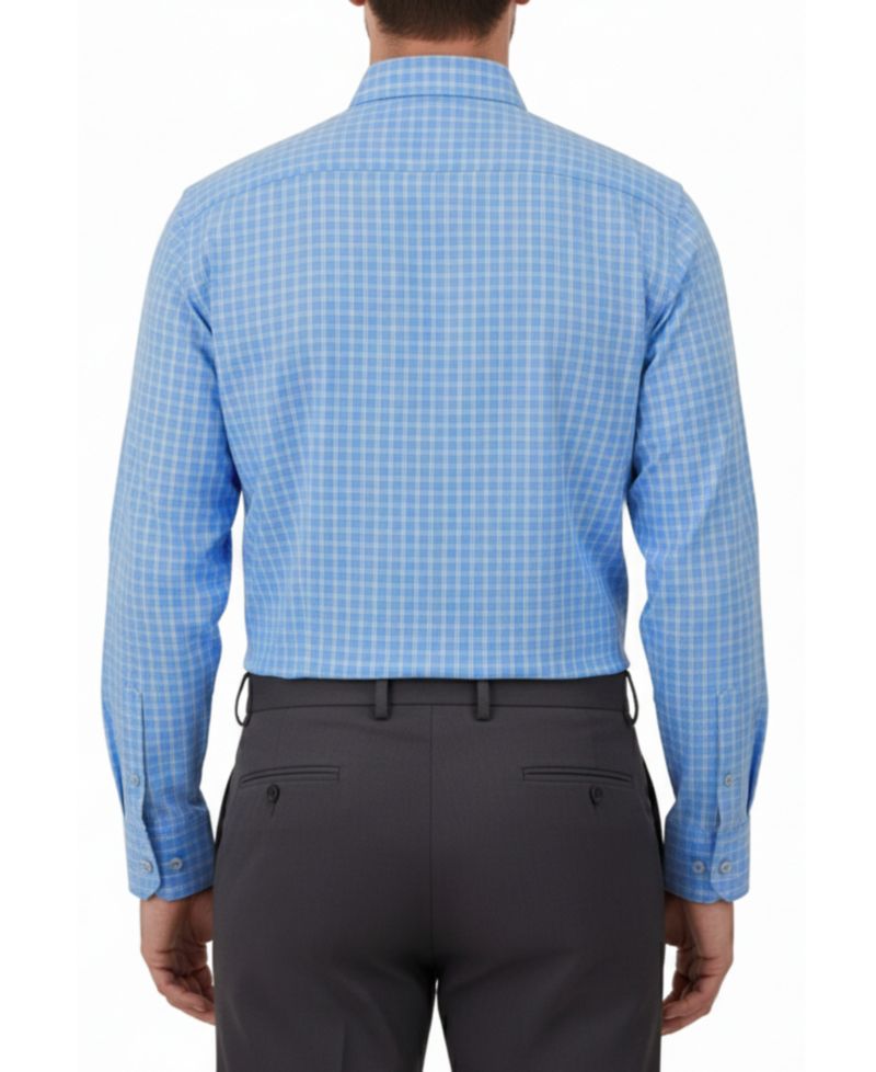 Men's 4-Way Tonal Geometric-Print Woven Dress Shirt