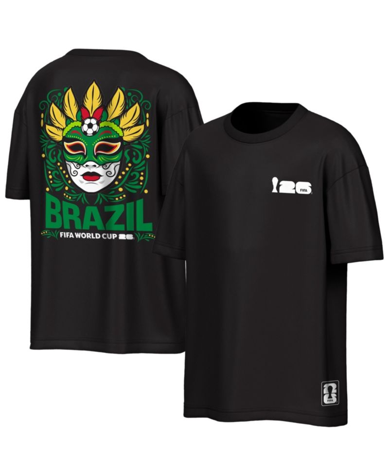Men's Black Brazil FIFA World Cup 2026 Rally Oversized T-Shirt