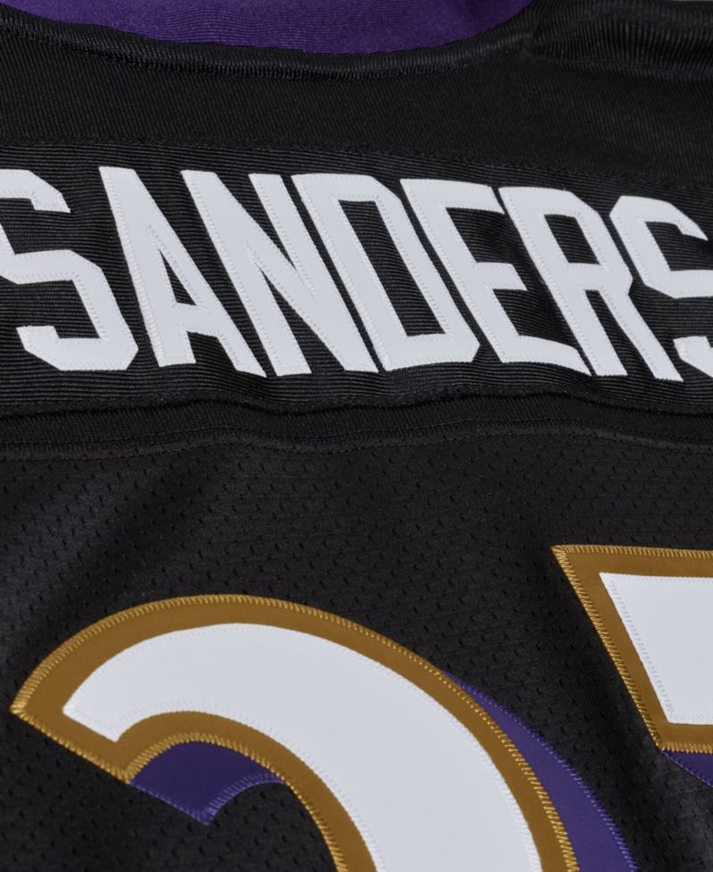 Men's Deion Sanders Black Baltimore Ravens 2005 Authentic Throwback Jersey