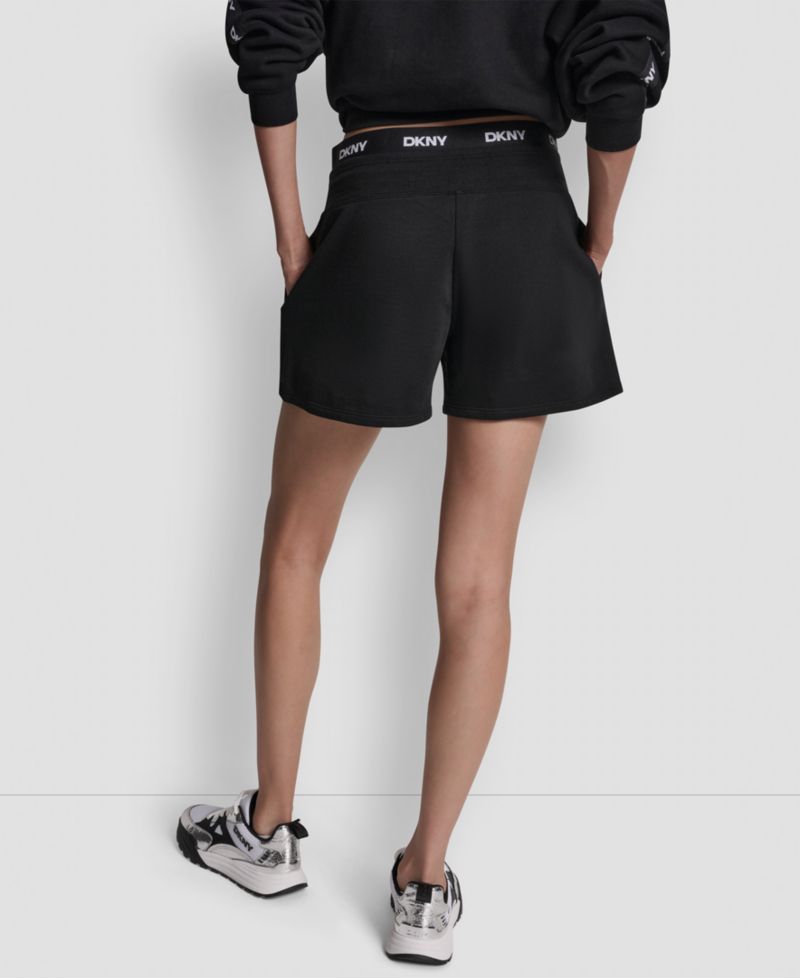 Women's High-Rise Logo Elastic Waistband Shorts