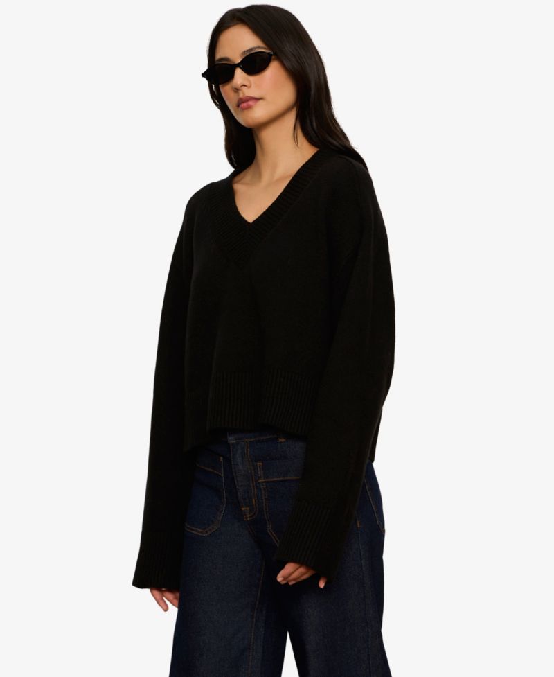 Women's Vanna Long-Sleeve Loose-Fit Cotton-Blend Sweater