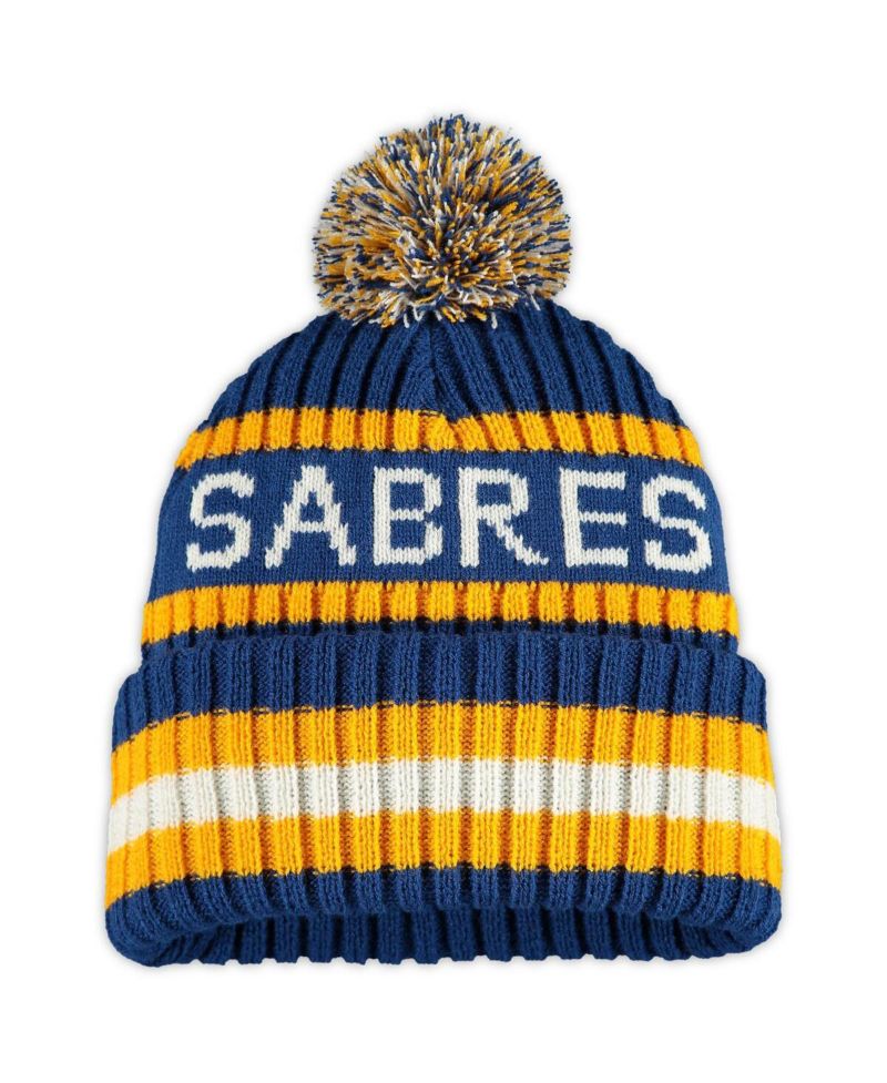 Men's Royal Buffalo Sabres Bering Cuffed Knit Hat with Pom