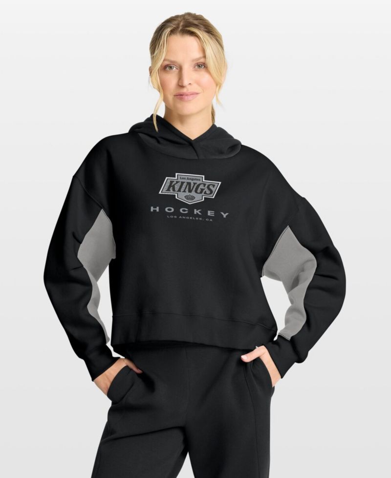 Women's Black Los Angeles Kings Back Check Boxy Hoodie