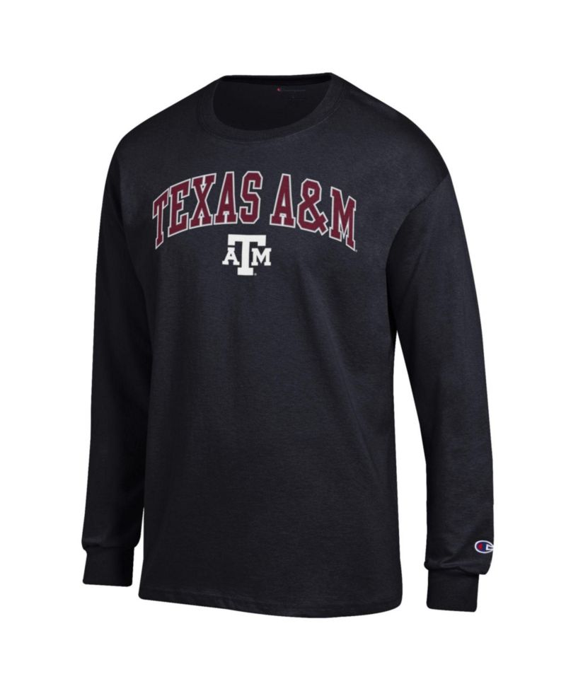 Men's Maroon Texas A&M Aggies Arch Over Logo Long Sleeve T-Shirt