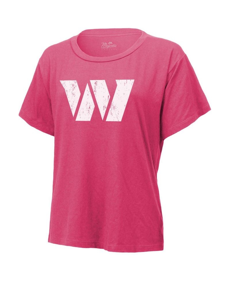 Women's Jayden Daniels Pink Washington Commanders Name & Number T-Shirt
