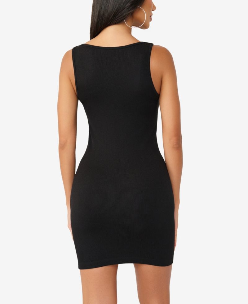Women's Crystal Lace Up Seamless Mini Dress