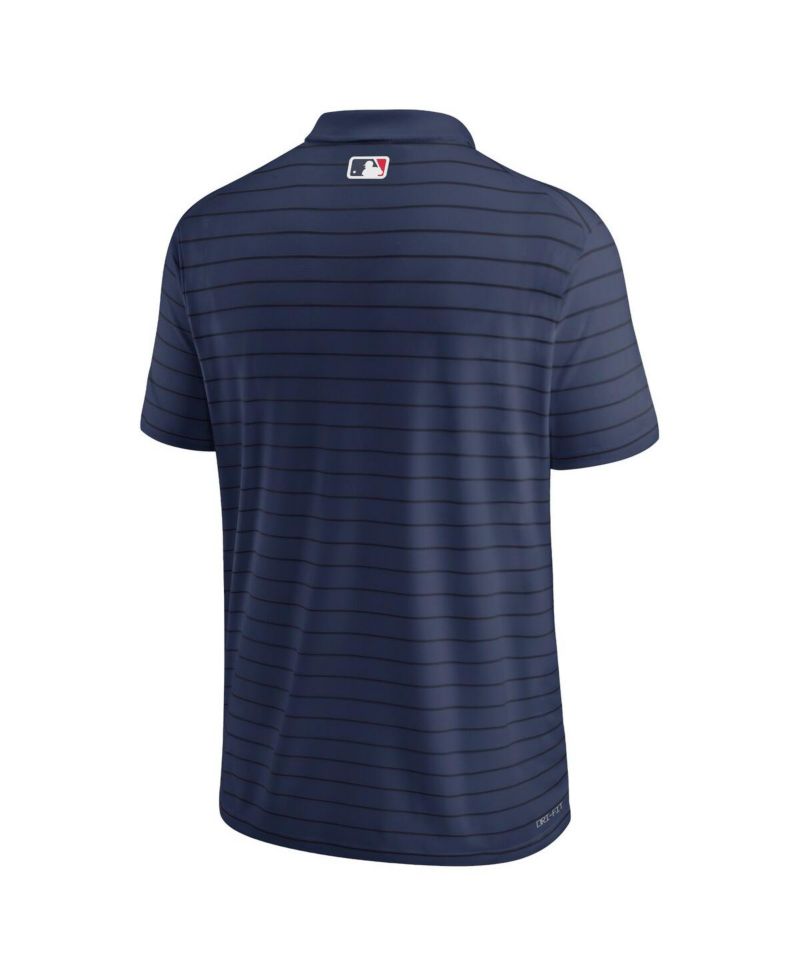 Men's Navy Chicago White Sox Authentic Collection Victory Striped Performance Polo Shirt