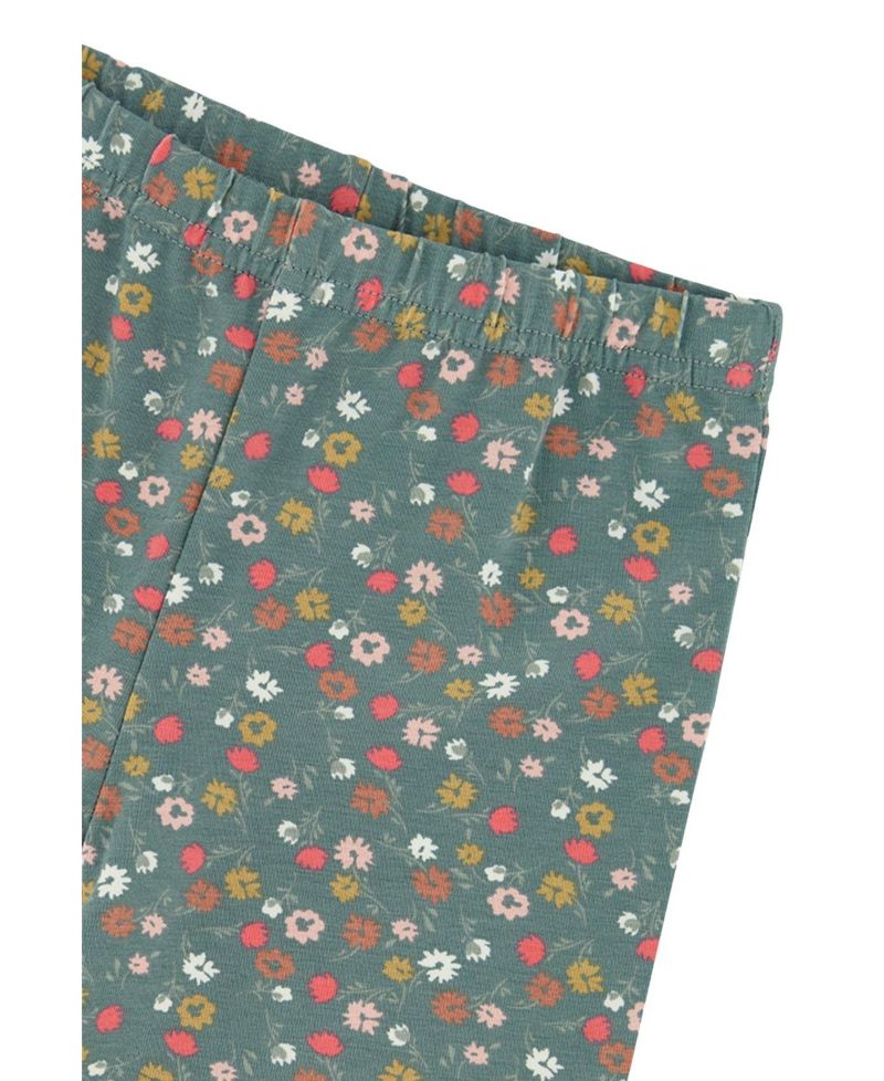Baby Girls Tunic and Leggings Set Pale Pink and Green Floral Print
