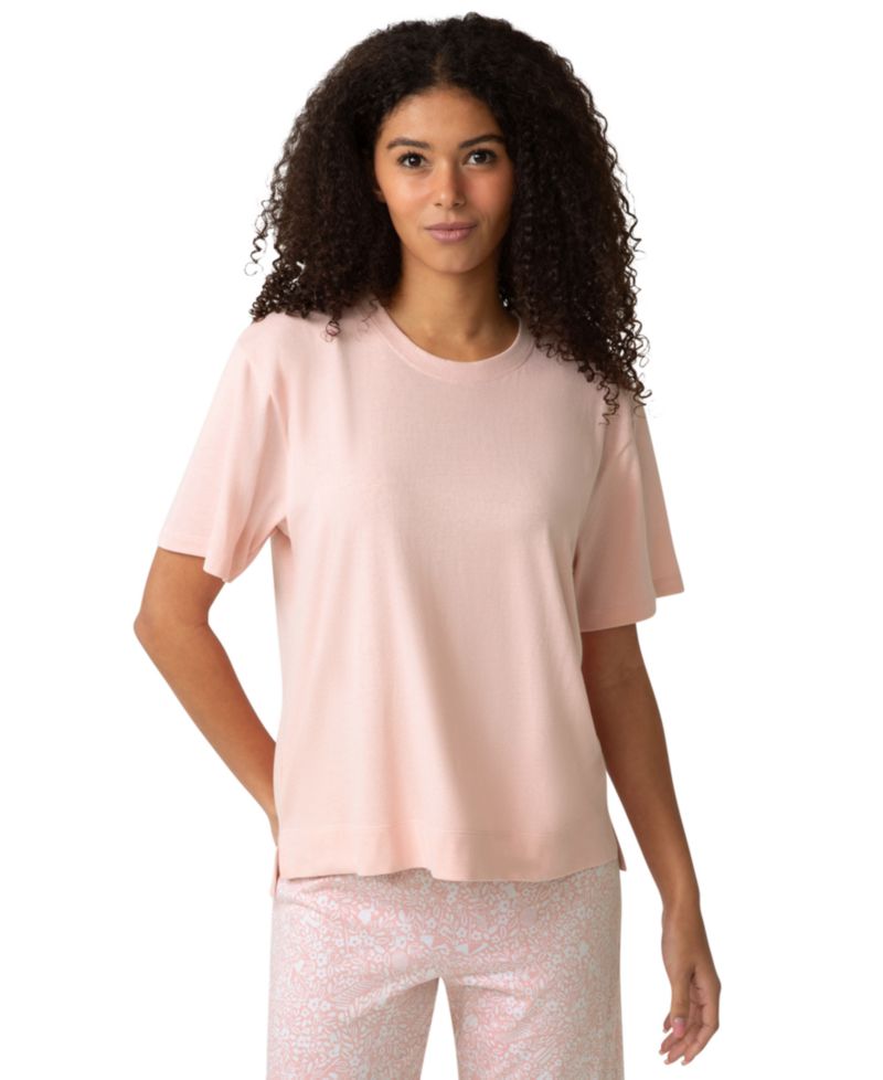 Women's Short-Sleeve Cotton Candied Boxy Pajama Top