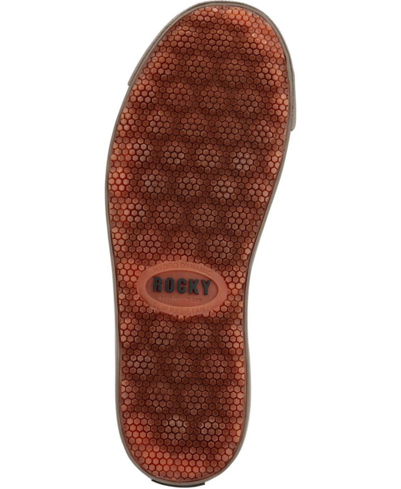 Men's Dry-Strike Waterproof Green and Orange Deck Boot