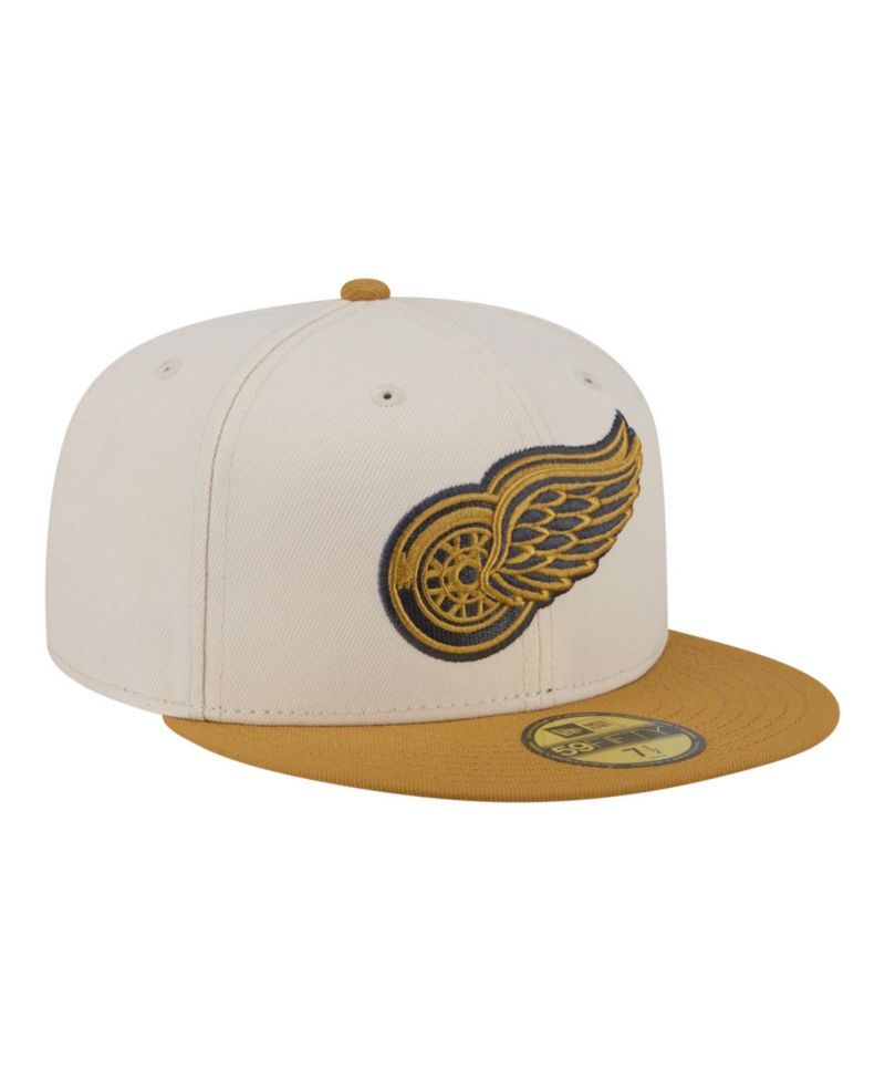Men's Cream/Tan Detroit Red Wings Colorpack Two-Tone 59FIFTY Fitted Hat