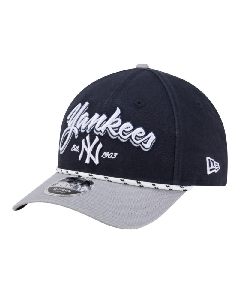 Men's Navy/Gray New York Yankees Team Loyal 9FORTY M-Crown Adjustable Hat