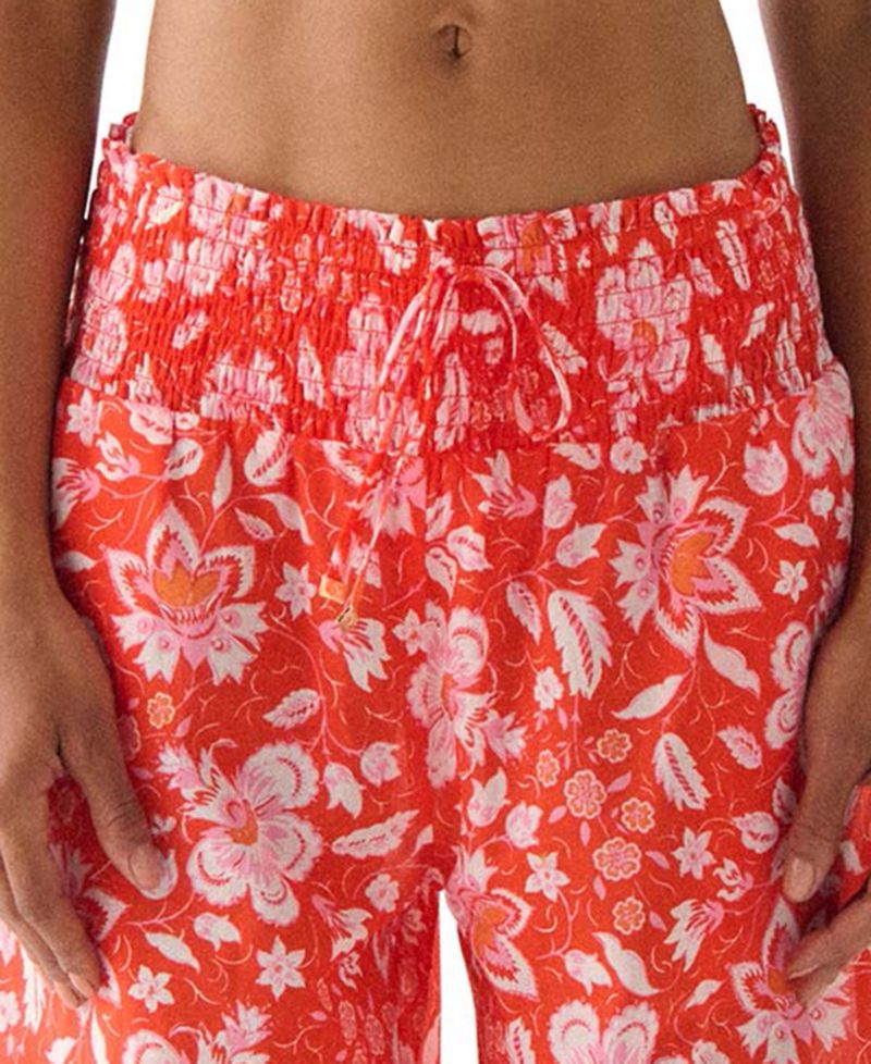 Women's Floral Wide-Leg Cover-Up Pants