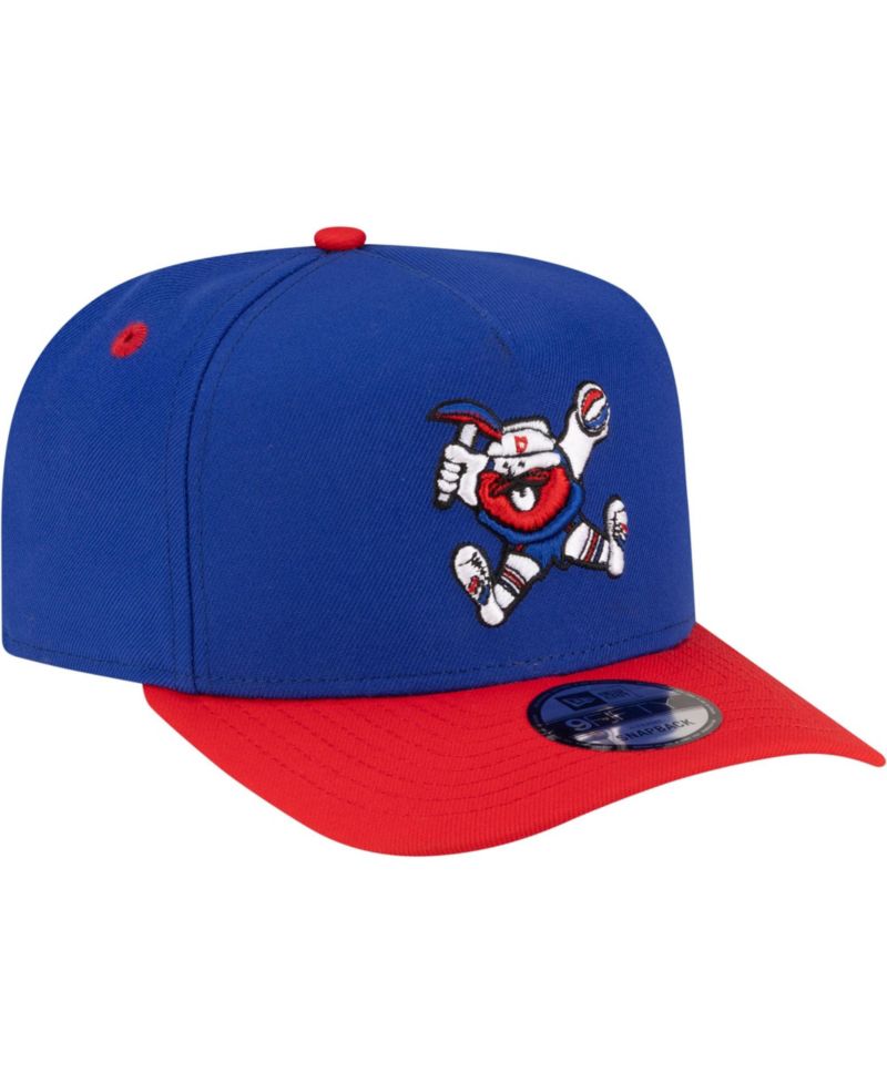 Men's Royal/Red Denver Nuggets 80s Throwback A-Frame 9FIFTY Snapback Hat