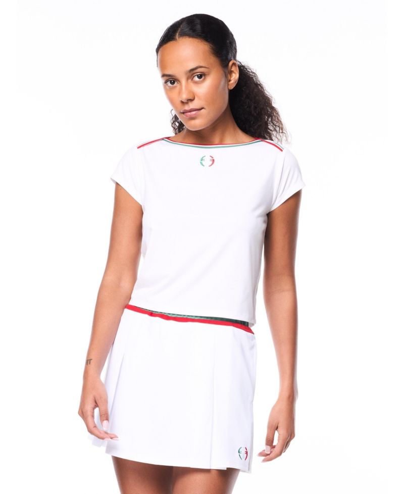 Women's Eredita Crop Boat Neck T-Shirt