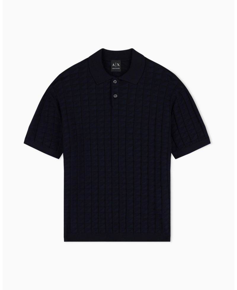 Men's Viscose Grid Polo Shirt