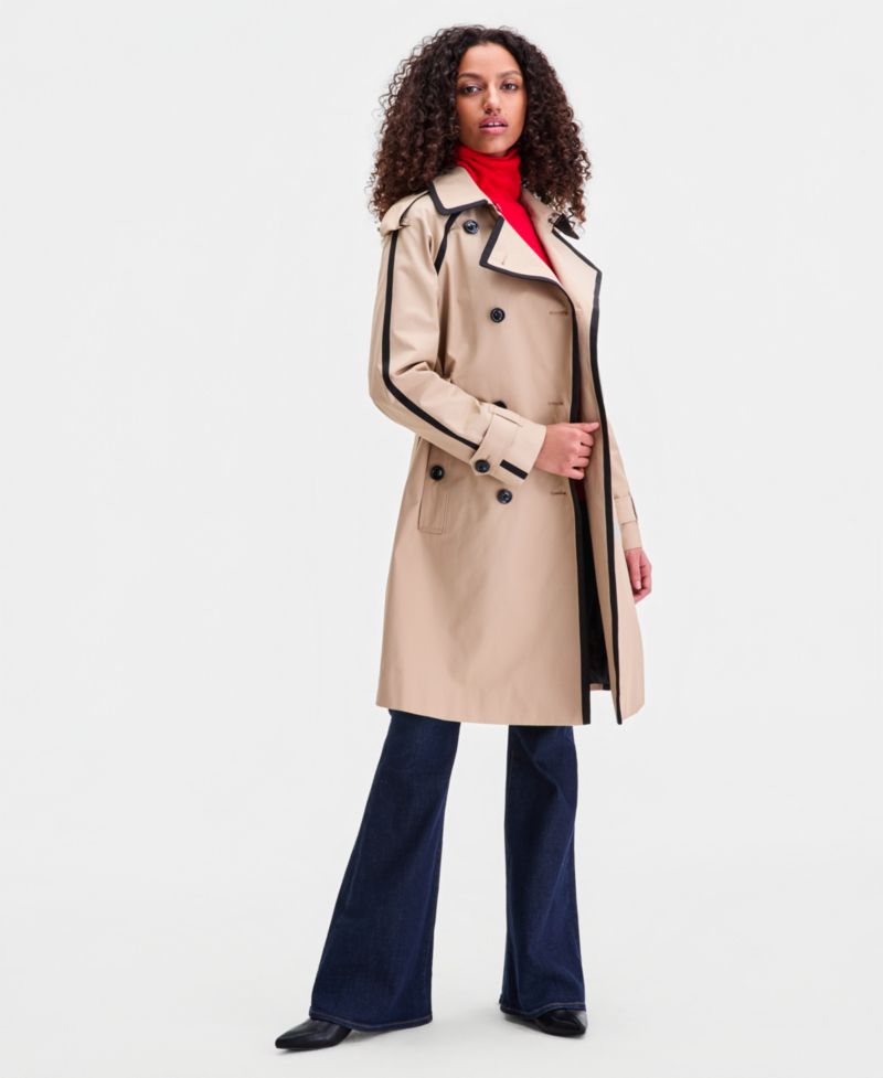 Women's Double-Breasted Belted Trench Coat