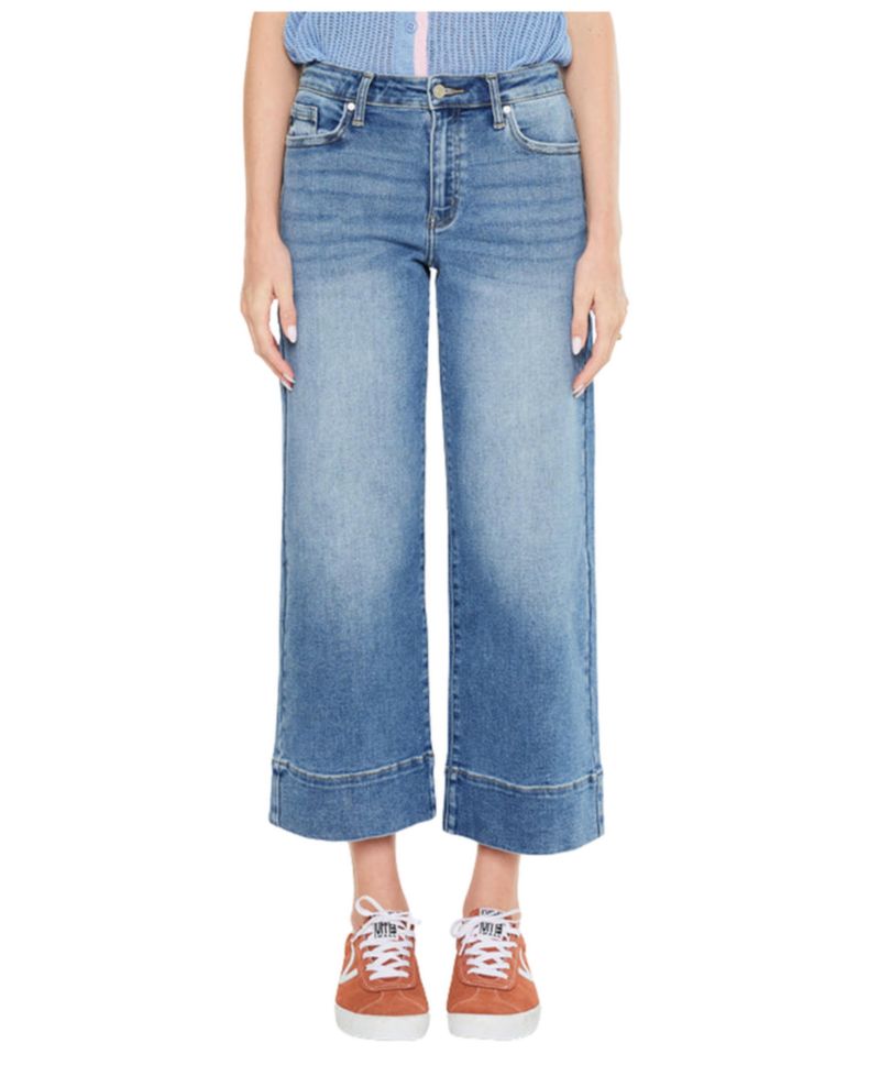 Women's Kells High-Rise Wide-Leg Cropped Jeans