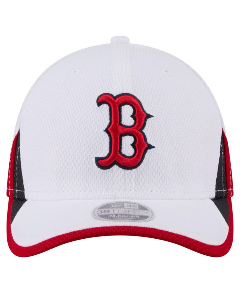 Men's White Boston Red Sox Cut n Sew 39THIRTY Flex Hat