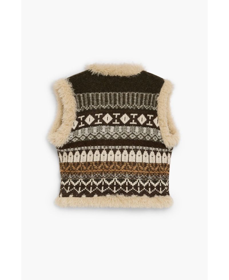 Women's Printed jacquard knit vest