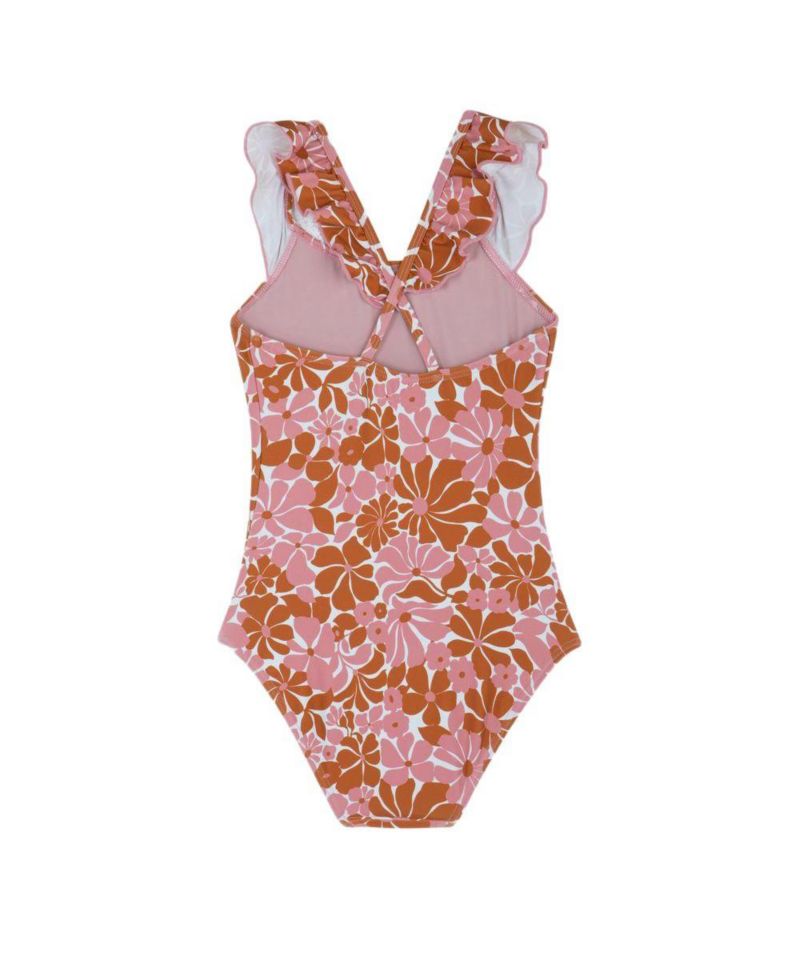 Child Girls Summer Memories Square Neck Ruffle One Piece