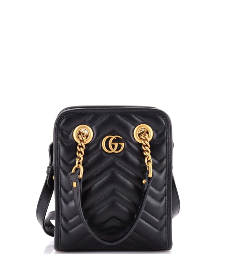 Mini GG Marmont Handle Crossbody Bag Matelasse Leather