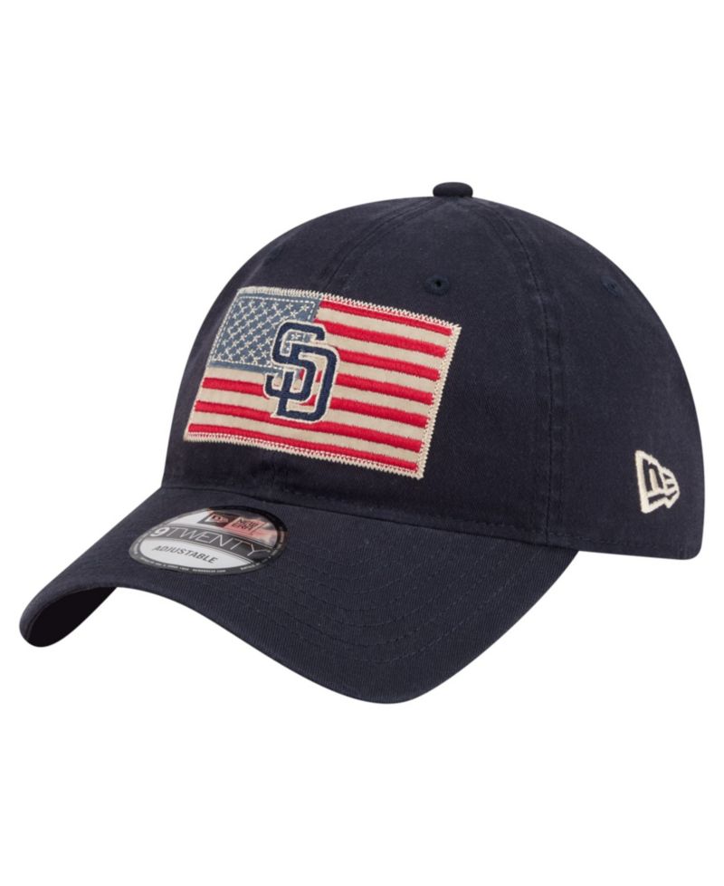 Men's Navy San Diego Padres Americana Flag 9TWENTY Adjustable Hat