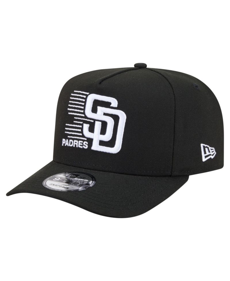 Men's Black San Diego Padres Motion A-Frame 9FIFTY Snapback Hat