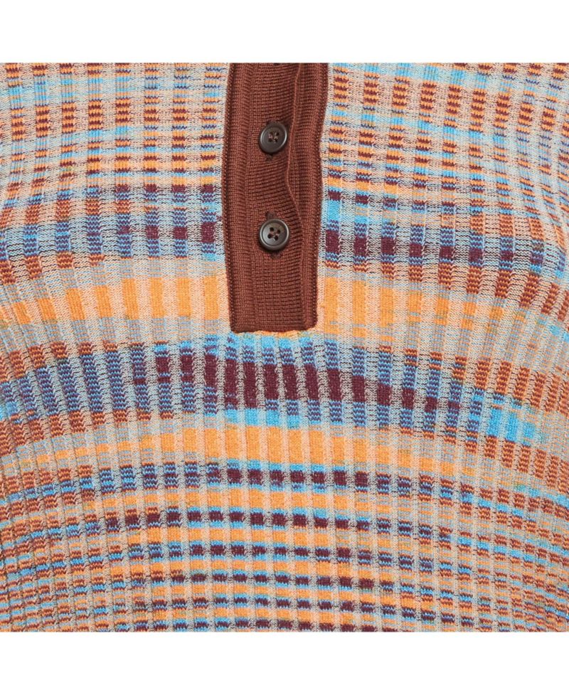 Women's Brown Rib Knit La Robe Zucca Midi Dress