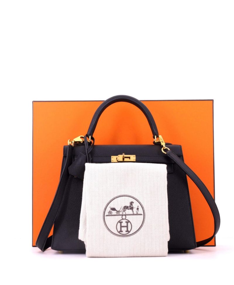 Pre-Owned Herm&eacute;s Kelly 25 Leather Gold-Tone Hardware Satchel