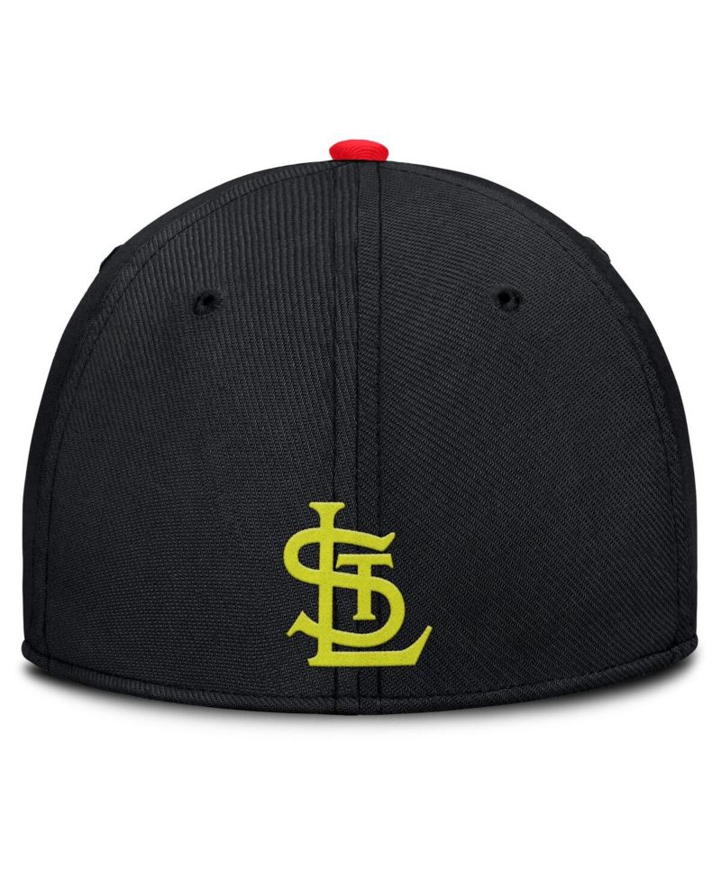 Men's Crimson/Black St. Louis Cardinals Neon 90s Rise Swoosh Flex Hat