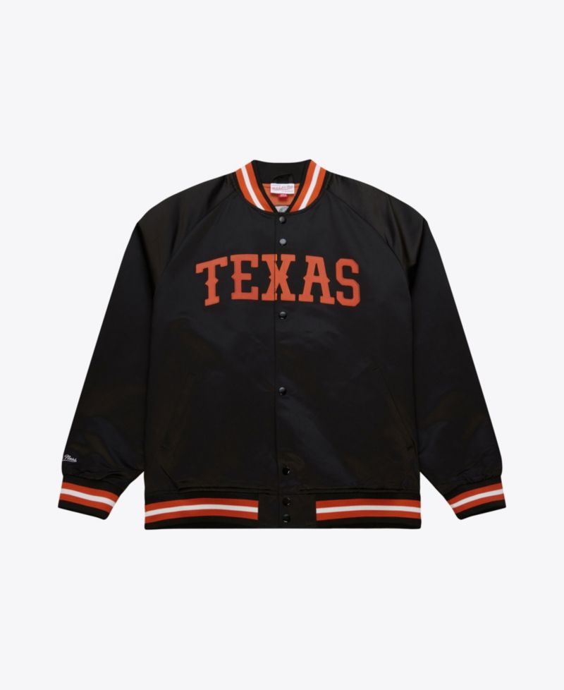 Texas Longhorns Black Satin Raglan Full-Snap Jacket