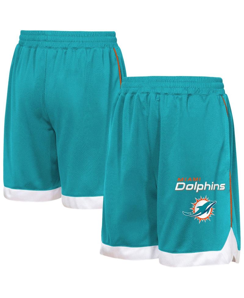 Big Boys and Girls Aqua Miami Dolphins All Star Mesh Shorts