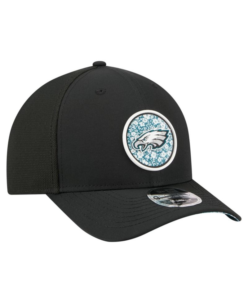 Men's Black Philadelphia Eagles Floral 9FORTY M-Crown Trucker Adjustable Hat