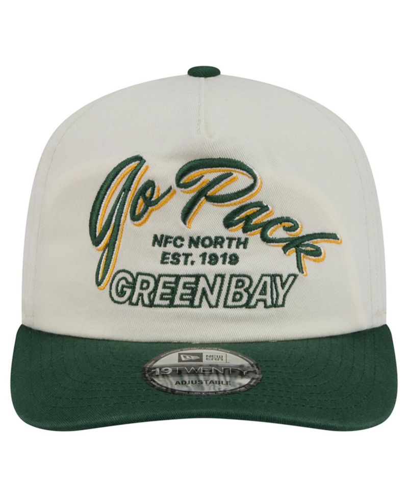 Men's Cream Green Bay Packers Script 19TWENTY Adjustable Hat